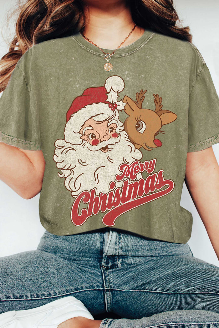 Santa and Rudolph Graphic Tee