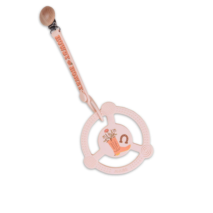 JuJuBe - Silicone Teether Ring with Detachable Clip Bloomin' Boot