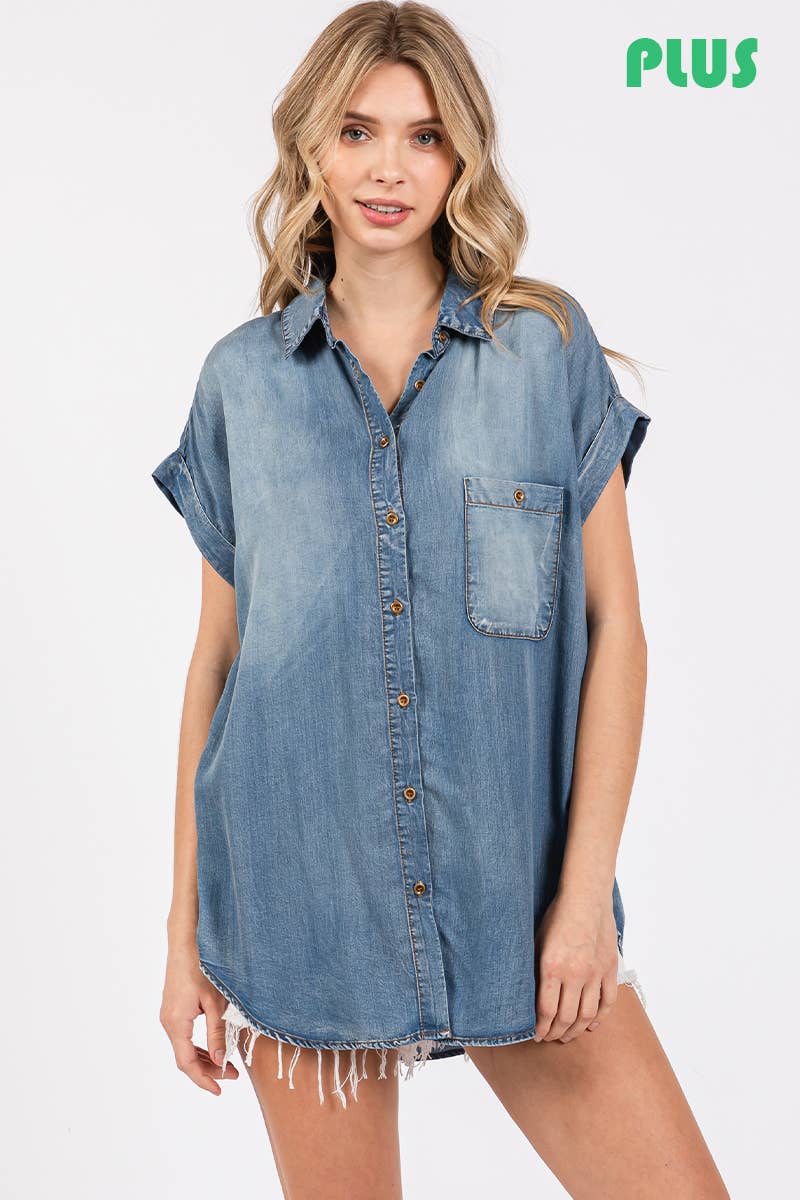 Bleachout Denim Shirt