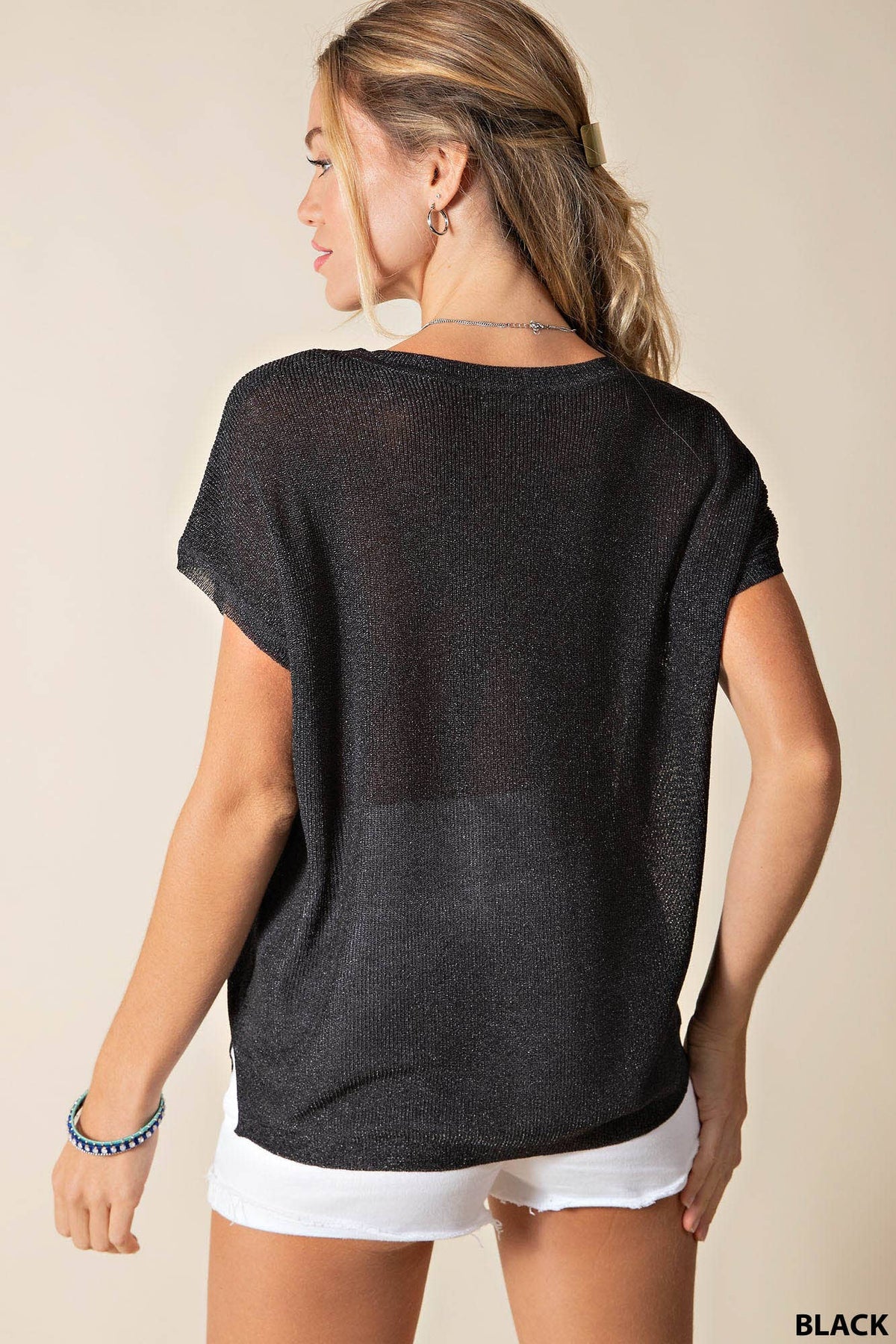 Basic Sweater Top - Black