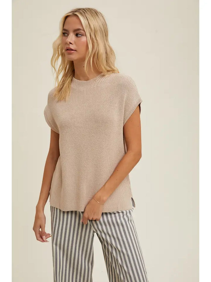 Mock Neck Sweater Top