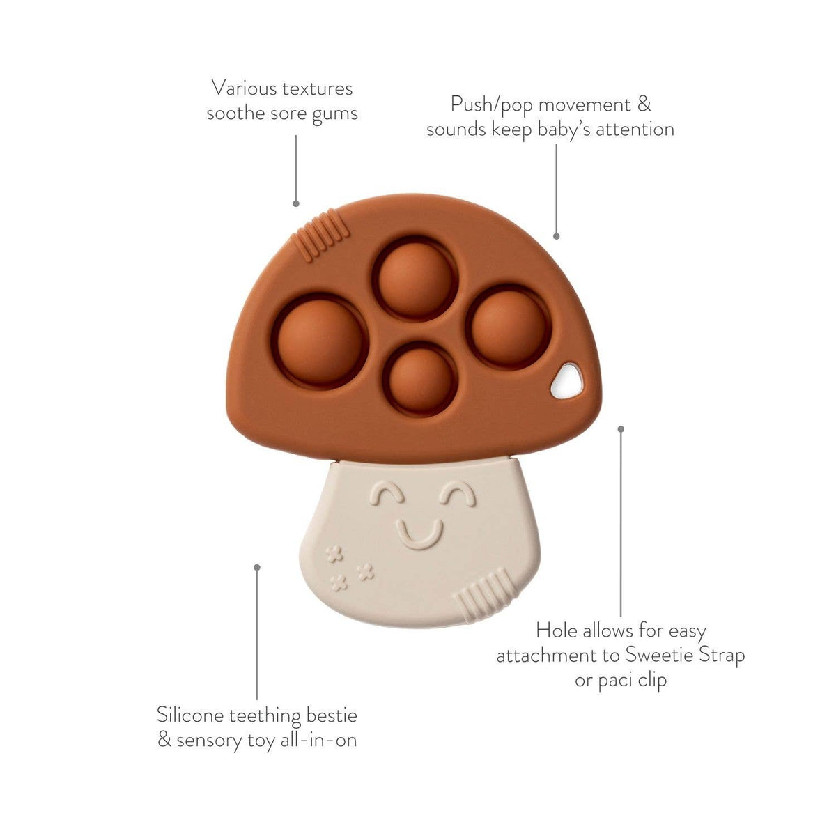 Itzy Ritzy - Itzy Pop™ Sensory Popper Toy: Mushroom