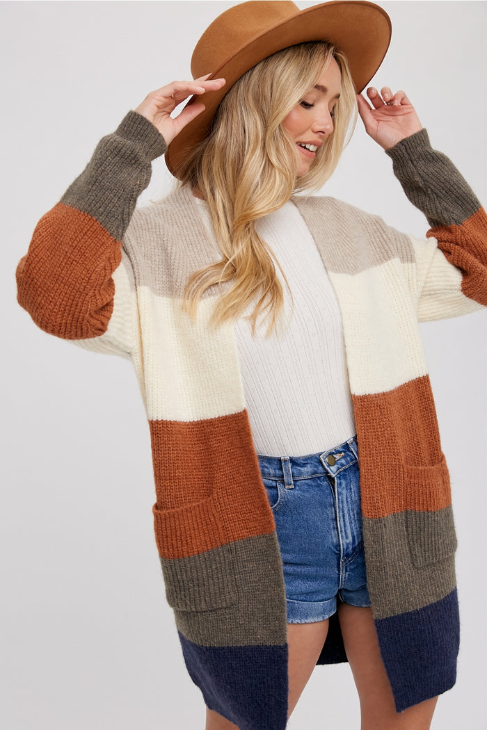 Color Block Cardi