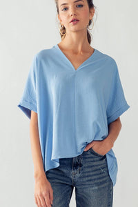 Blue Over You Vneck Top