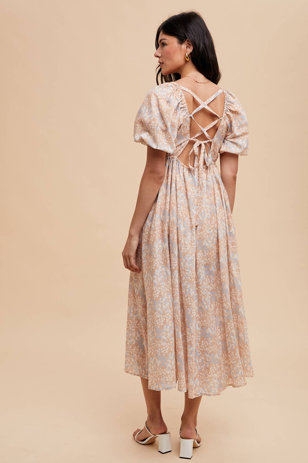 Summer Peach Maxi Dress