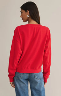 Z Supply First Date Sweatshirt-Cherry