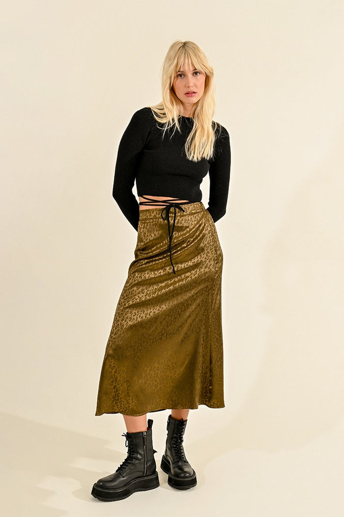 Molly Bracken Long Satin Skirt