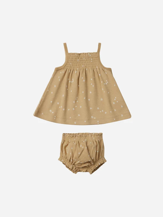 Quincy Mae Smocked Tank + Bloomer Set || Stars